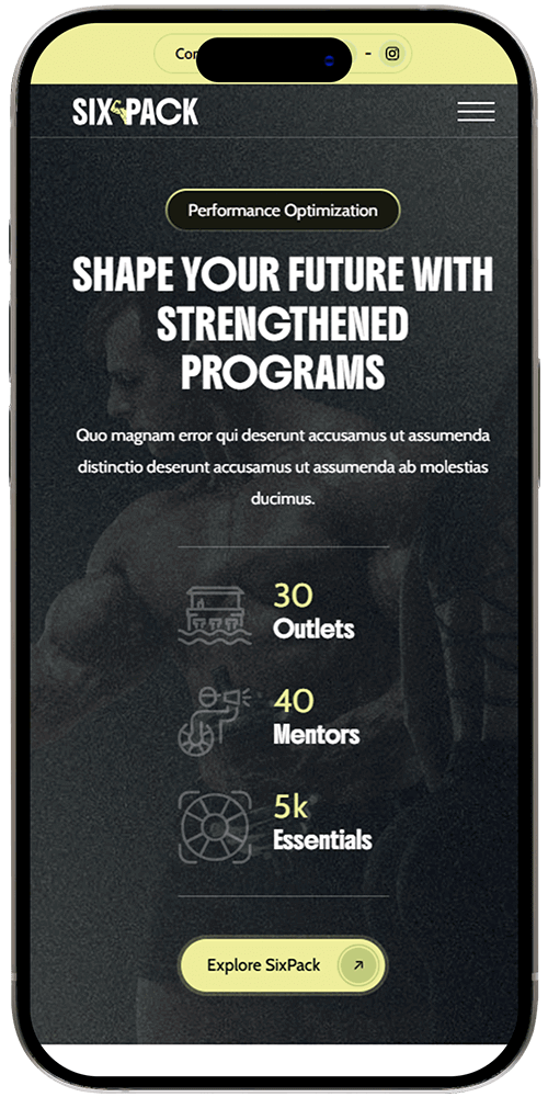 sixpack-mobile-view